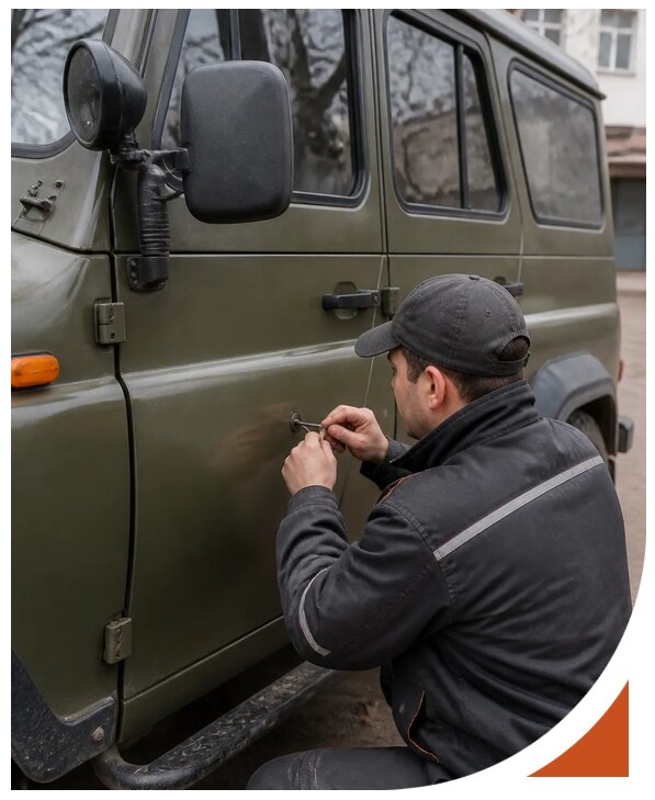 Профессиональное вскрытие автомобиля УАЗ без повреждений в Соколе